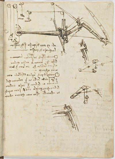 Birds Flight Code, Sheet 17 Recto by Leonardo da Vinci
